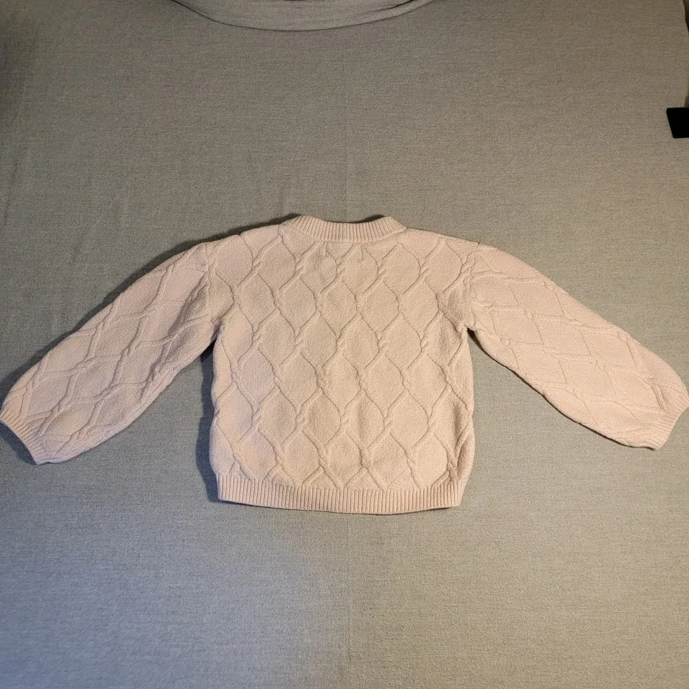 Old Navy Cable Knit Sweater Kids 5T Pink Good SoSoft Crew Neck Long Sleeve